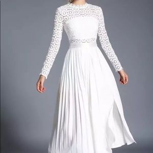 New with tag White lace long sleeve midi dress